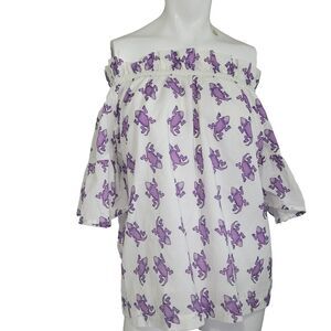 Brooke Wright medium top halter lizard graphic print lining stretch lightweight